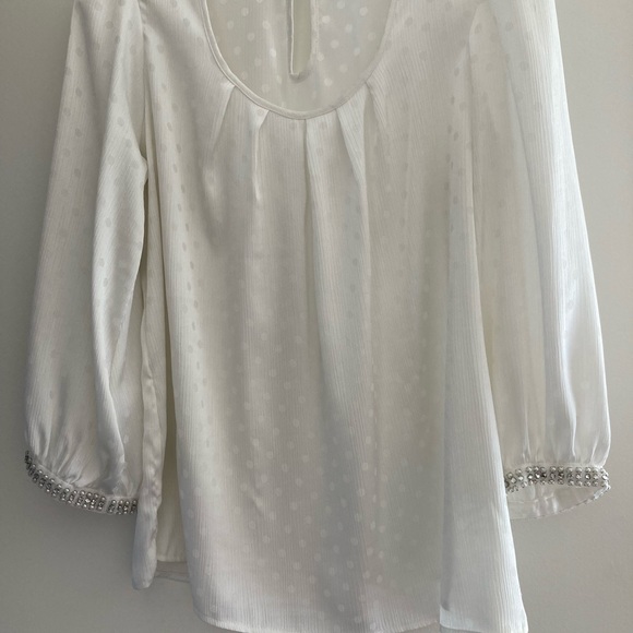 Dressy Cream Blouse - Picture 4 of 5